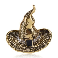 Chapéu de bruxa de metal - broche de Halloween