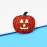Broche de abóbora de Halloween de cristal