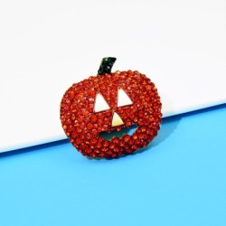 Broche de abóbora de Halloween de cristal