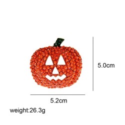 Broche de abóbora de Halloween de cristal