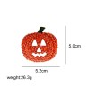 Broche de abóbora de Halloween de cristal