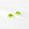 Small green leaves stud earrings - silver platedEarrings