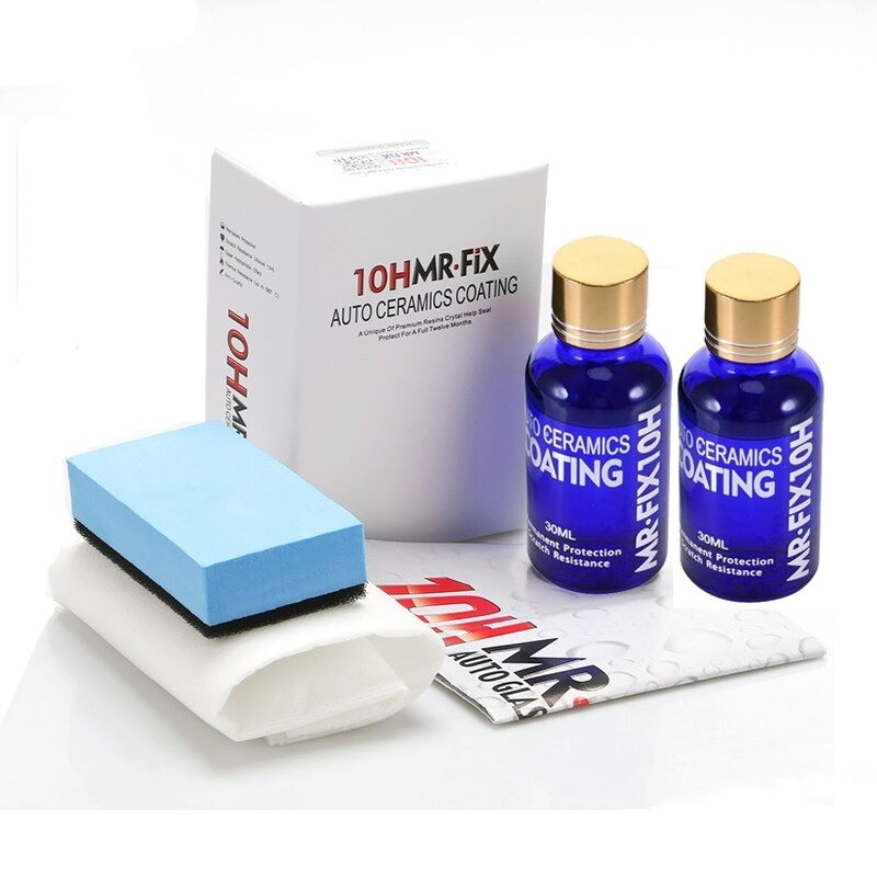 30ml - 10H - cuidados com a pintura do carro / moto - líquido para polimento - revestimento vitrocerâmico - 2 peças
