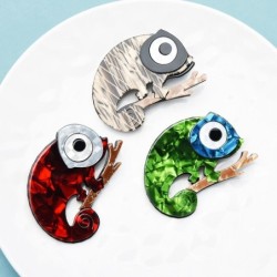 Olhos grandes lagartixa / lagarto - broche de esmalte