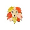 Colorful lion's head - acrylic broochBrooches