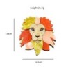 Colorful lion's head - acrylic broochBrooches