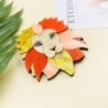 Colorful lion's head - acrylic broochBrooches