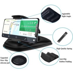 Universal car phone holder - dashboard stand - rotatable - sticky baseHolders