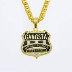 Gangsta - colar de ouro estilo rap