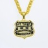 Gangsta - colar de ouro estilo rap