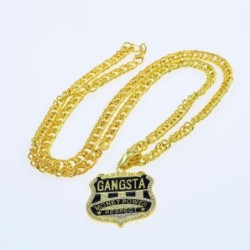 Gangsta - colar de ouro estilo rap