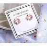 Small round earrings - butterfly - flowers - pearl - cubic zirconia - 925 sterling silverEarrings