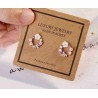 Small round earrings - butterfly - flowers - pearl - cubic zirconia - 925 sterling silverEarrings