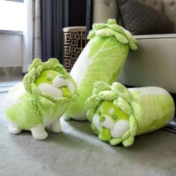 Green cabbage dog - soft pillow - toyCuddly toys