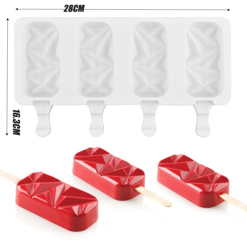 Molde de sorvete de silicone - para fazer sobremesas caseiras