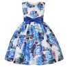 Elegant floral dress - roses printed - zipper - bowknotClothing