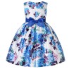 Elegant floral dress - roses printed - zipper - bowknotClothing