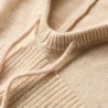 Chapéu de inverno quente - capuz de cashmere de malha - com gola - ajustável