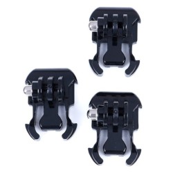 Fivela de liberação rápida - montagem plana - adaptador - para GoPro Hero 4 3 Xiaomi Yi SJCAM - 3 peças