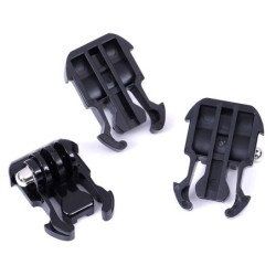 Fivela de liberação rápida - montagem plana - adaptador - para GoPro Hero 4 3 Xiaomi Yi SJCAM - 3 peças