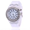 GENEVA - Relógio de quartzo - cristais - pulseira de silicone - com luz LED