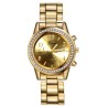 GENEVA - relógio luxuoso em aço inoxidável - com strass / pulseira