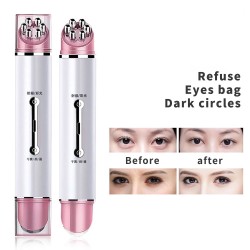 Massageador de olhos EMS - anti-rugas - remoção de olheiras - compressa quente - LED - USB