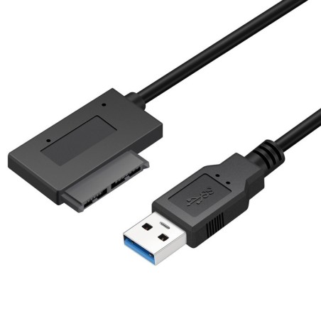 USB 2.0 - 3.0 para mini Sata II 7+6 13Pin - adaptador - cabo - para laptop CD/DVD ROM Slimline Drive