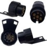 Adaptador de soquete de 7 a 13 pinos - conector de fiação de reboque - à prova d'água - 12V