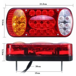 Indicador traseiro do batente traseiro - luz de ré - 12V - 32 LED - 2 peças
