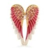 broche de asas de anjo de cristal