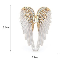 broche de asas de anjo de cristal