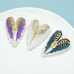 broche de asas de anjo de cristal