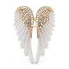 broche de asas de anjo de cristal