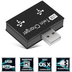 USB 2.0 to 2 port charger - HUB adapterHubs