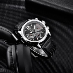 BENYAR - relógio Quartz esportivo - à prova d'água - pulseira de couro