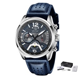 BENYAR - relógio Quartz esportivo - à prova d'água - pulseira de couro