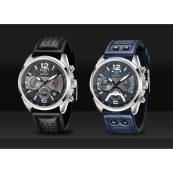 BENYAR - relógio Quartz esportivo - à prova d'água - pulseira de couro
