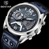 BENYAR - relógio Quartz esportivo - à prova d'água - pulseira de couro