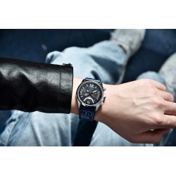 BENYAR - relógio Quartz esportivo - à prova d'água - pulseira de couro