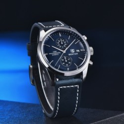 BENYAR - relógio Quartz esportivo - 100m à prova d'água - pulseira de couro