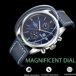 BENYAR - relógio Quartz esportivo - 100m à prova d'água - pulseira de couro
