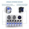 Balancim de metal à prova d'água - painel de interruptores - disjuntor - USB - 4/6 gang
