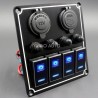 Balancim de metal à prova d'água - painel de interruptores - disjuntor - USB - 4/6 gang