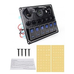 Balancim de metal à prova d'água - painel de interruptores - disjuntor - USB - 4/6 gang