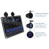 Balancim de metal à prova d'água - painel de interruptores - disjuntor - USB - 4/6 gang