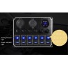 Balancim de metal à prova d'água - painel de interruptores - disjuntor - USB - 4/6 gang