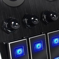 Balancim de metal à prova d'água - painel de interruptores - disjuntor - USB - 4/6 gang