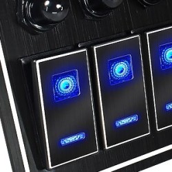 Balancim de metal à prova d'água - painel de interruptores - disjuntor - USB - 4/6 gang