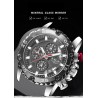 LIGE - relógio Quartz esportivo - luminoso - à prova d'água - aço inoxidável